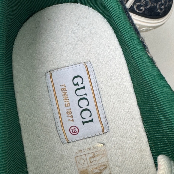 size 13G - Gucci Tennis Denim Sneakers GG print main image 5